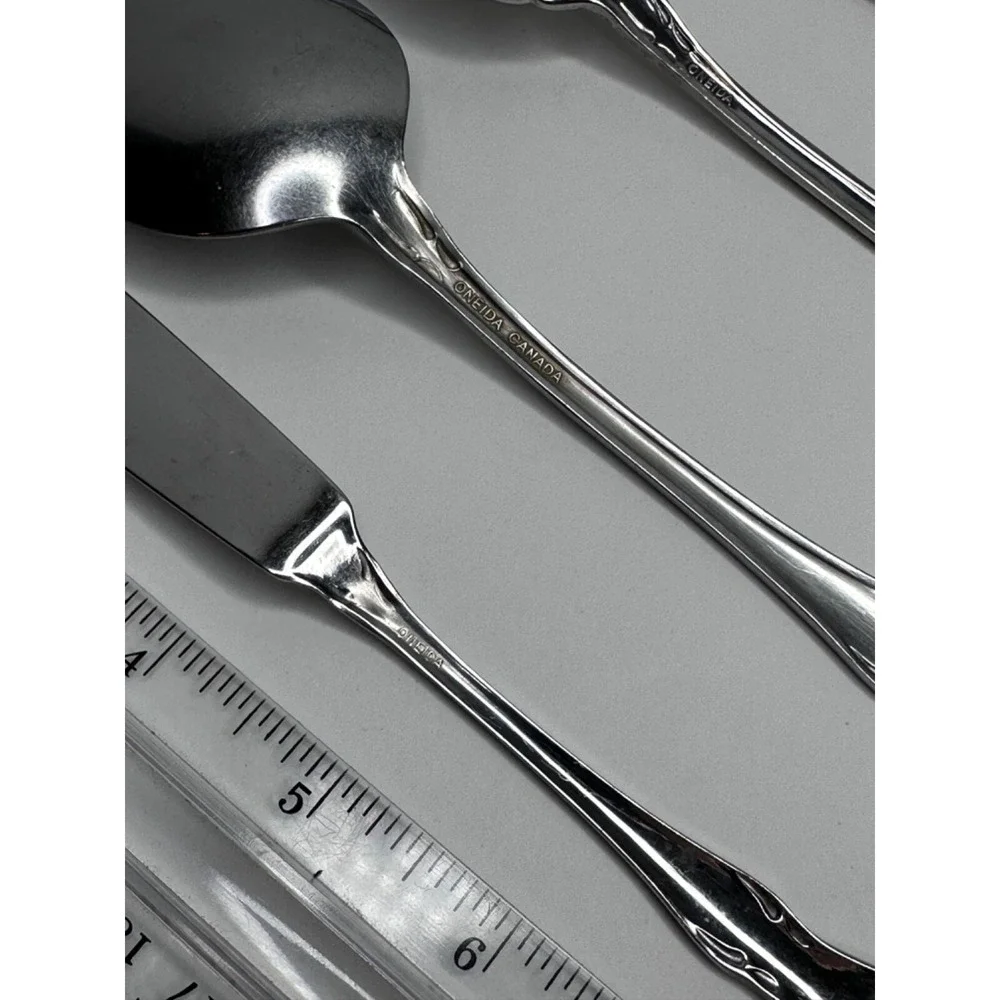 Oneida‎ Arbor Rose Stainless Flatware Set 9 Pc Replacement Serving Soup Fork